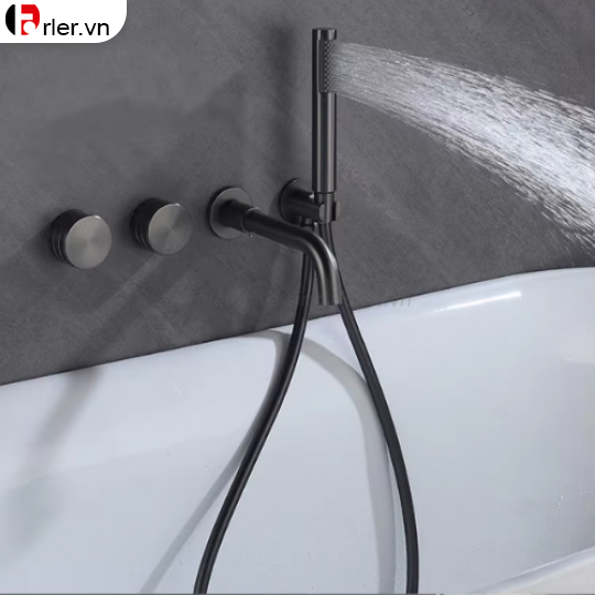 Sen Bồn Tắm Âm Tường Màu Ghi Tay Vặn FORLER