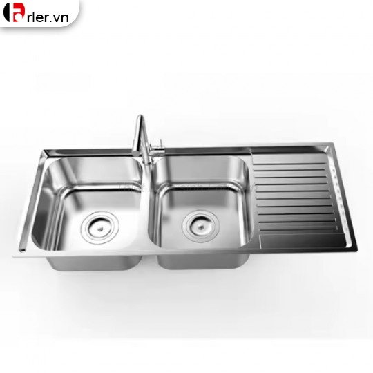 Chậu Rửa Chén Inox 304 2 Hộc 1 Cánh