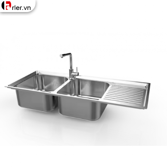 Chậu Rửa Chén Inox 304 2 Hộc 1 Cánh