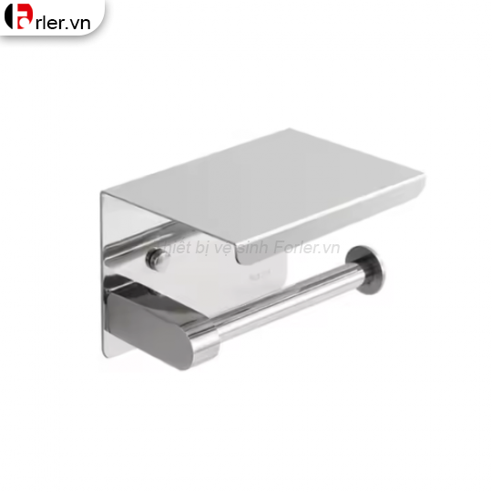 Móc Treo Giấy Vệ Sinh Có Khay Inox Bóng FORLER