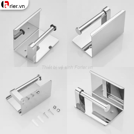 Móc Treo Giấy Vệ Sinh Có Khay Inox Bóng FORLER