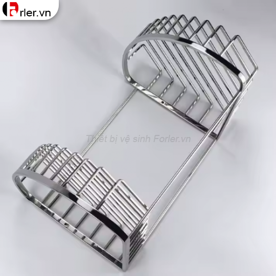 Kệ Góc Treo Tường INOX 304 Nan Vuông Đúc Đặc FORLER