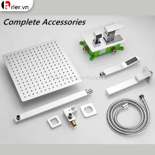 Sen Tắm Âm Tường Đồng Thau Mạ Crome FORLER