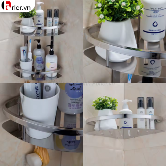 Kệ Góc Treo Tường Inox 1 TẦNG KG10 FORLER