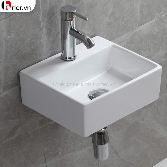 Chậu Lavabo Vuông Treo Tường FORLER
