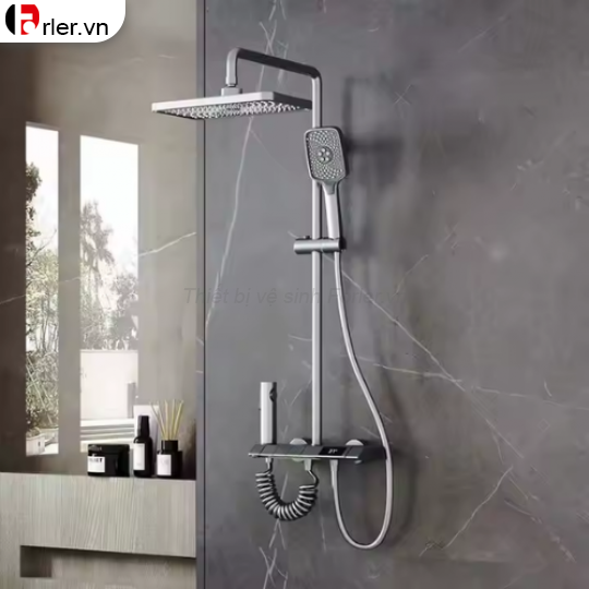 Sen Cây Tắm Đứng Đồng Thau Sơn Tĩnh Điện Xám FORLER