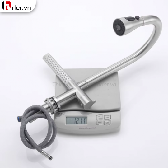 Vòi Rửa Chén Lạnh Thác Nước Rút Dây Inox 304 (VRC27) Forler