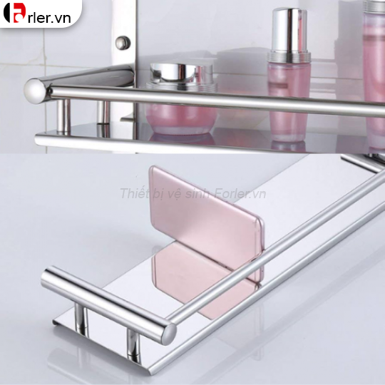 Kệ Treo Tường Thẳng 2 Tầng INOX 304 KG03 FORLER