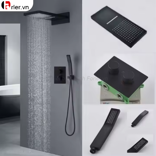 Sen Tắm Âm Tường Đồng Thau - Sơn Tĩnh Điện Đen mã 05 FORLER