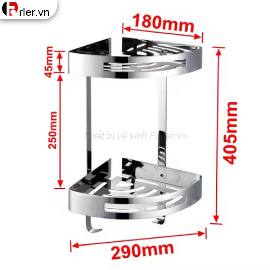Kệ Góc Treo Tường INOX 304 KG04 FORLER