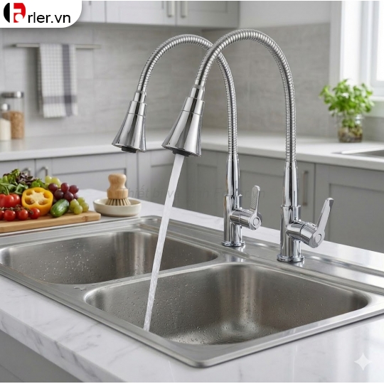 Vòi Chén Lạnh Loe Cần Dẻo (VRC18) Forler