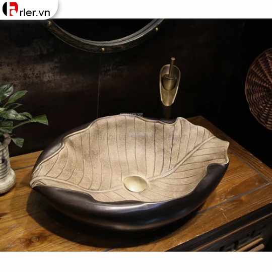 Lavabo Sứ Nung Chiếc Lá FORLER