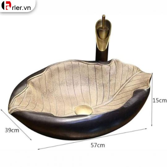 Lavabo Sứ Nung Chiếc Lá FORLER