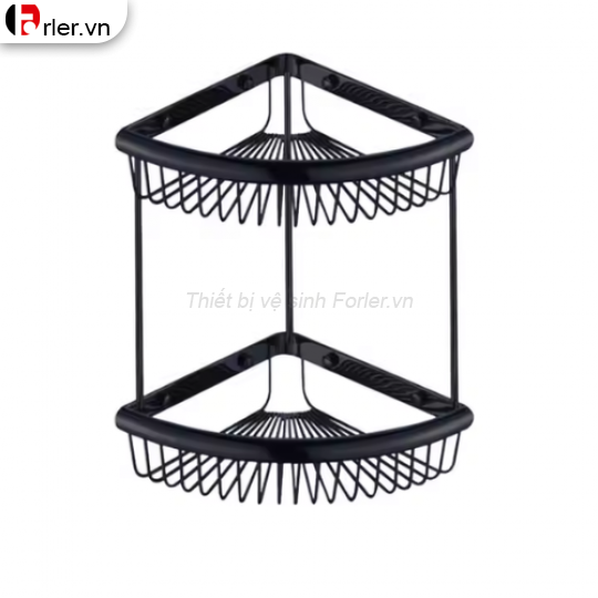 Kệ Góc Treo Tường Đồng Mạ Màu Vàng Đen FORLER