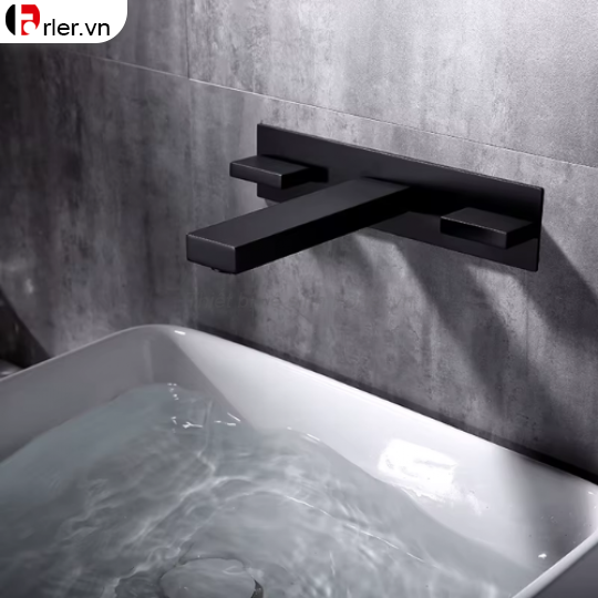 Vòi Lavabo Âm Tường Màu Đen FORLER
