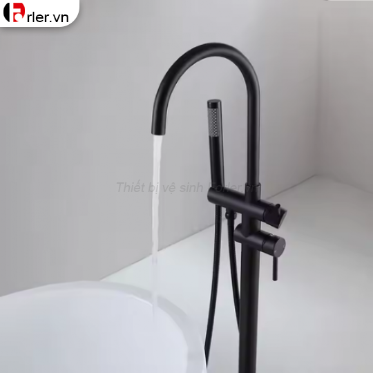Vòi Sen Bồn Tắm Đặt Sàn Đen FORLER
