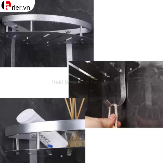 Kệ Góc Treo Tường Inox 304 KG07 FORLER