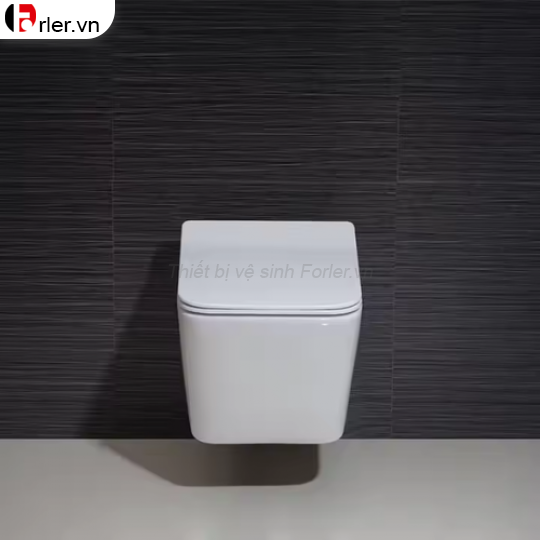 Bồn Cầu Treo Tường Vuông Trắng FORLER