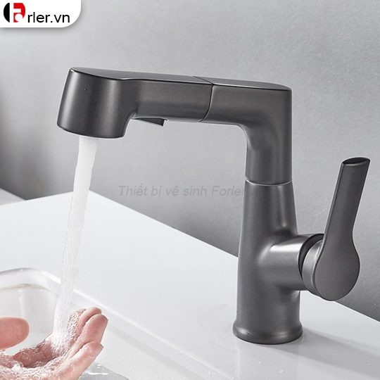 Vòi Lavabo Nóng Lạnh Dây Rút Thiết Kế Hiện Đại Forler 
