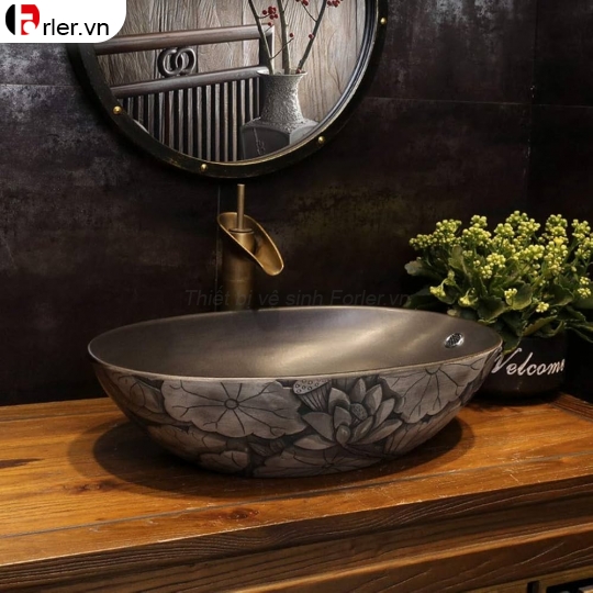 Lavabo Gốm Sứ Nghệ Thuật FORLER
