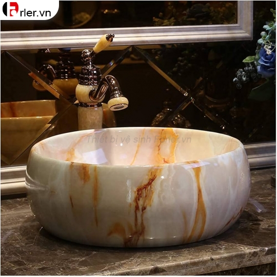Lavabo Đá Tròn Mỏng Dày Phình FORLER