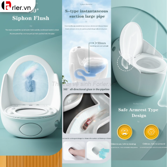Bồn Cầu Trứng Hiện Đại Đơn Giản FORLER