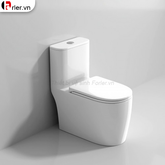 Bồn Cầu Nắp Bầu Trắng Sứ Cao Cấp FORLER