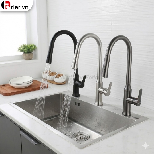 Vòi Rửa Dây Rút Chén Nóng Lạnh (VRC01) Forler 