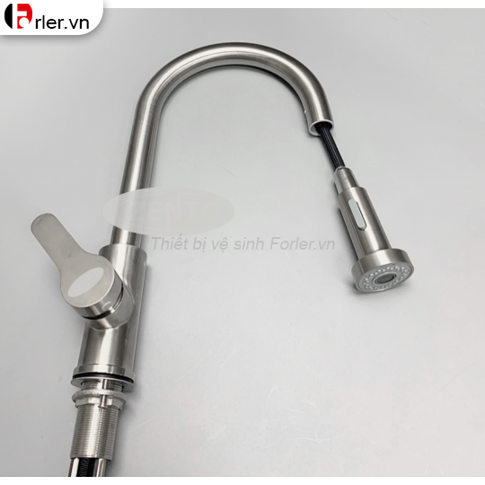 Vòi Rửa Chén Bát Nóng Lạnh Inox Mờ (VRC49) Forler