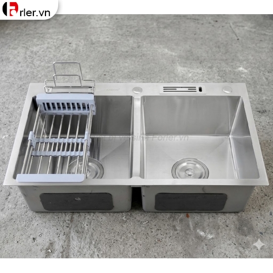 Chậu Rửa Chén Inox 304 2 Hộc Dày 3.5mm Forler