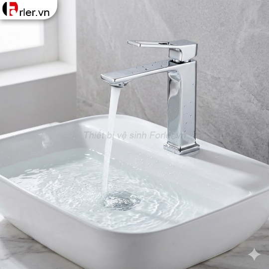 Vòi Lavabo Lạnh Đồng Mạ Crome Bóng Forler 