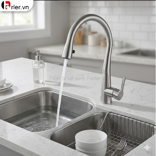 Vòi Rửa Chén Nóng Lạnh Inox SUS 304 (VRC39) Forler