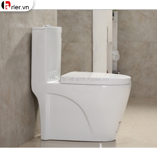 Bồn Cầu 1 Khối Men Sứ Trắng Forler 