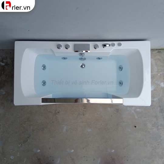 Bồn Tắm Massage Chữ Nhật Kính Xanh Forler 