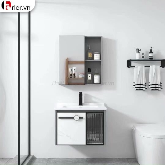 Bộ Tủ Nhôm Aluminium Chậu Lavabo Và Tủ Gương Forler
