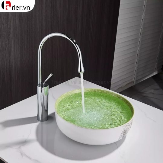 Vòi Lavabo Cổ Ngỗng Cao 45cm Nóng Lạnh Forler 