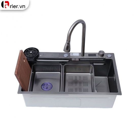 Bồn Rửa Chén 2 Phím Có Hộc Dao Và Hiển Nhiệt Forler