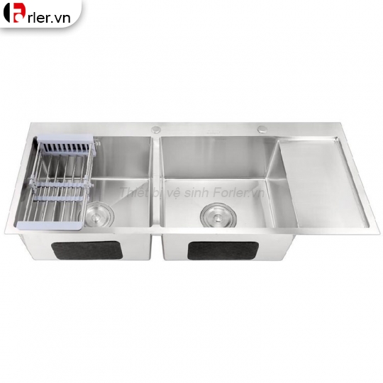 Chậu Rửa Chén 2 Hộc Inox 304 Độ Dày 3.5mm Forler