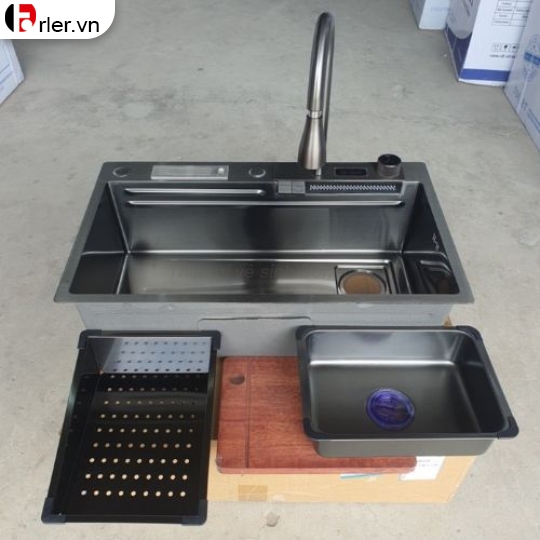 Bồn Rửa Chén 2 Phím Có Hộc Dao Và Hiển Nhiệt Forler