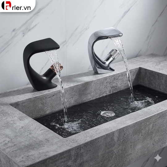 Vòi Lavabo Vòm Cung Nóng Lạnh Forler 