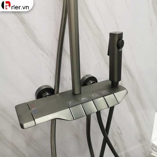 Sen Cây 4 Phím Inox 304 Sơn Tĩnh Điện Xám Nano Forler