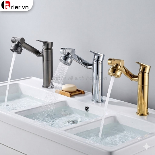 Vòi Lavabo Xoay 360 2 Kích Thước 20cm & 30cm Forler 