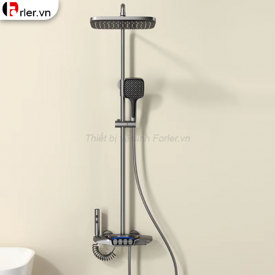 Sen Cây Tắm Nóng Lạnh Sơn Tĩnh Điện Xám Led & Hiển Nhiệt Forler