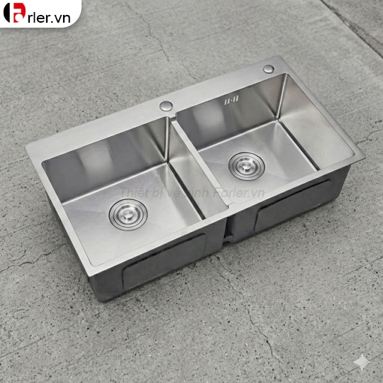 Chậu Rửa Chén Inox 304 2 Hộc Inox Mờ Forler