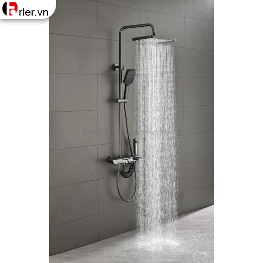 Sen Cây Tắm Đứng Đồng Thau Sơn Tĩnh Điện Xám Hiển Thị Nhiệt Độ Forler