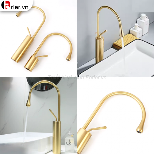 Vòi Lavabo Cổ Ngỗng 2 Kích Thước Nóng Lạnh FORLER