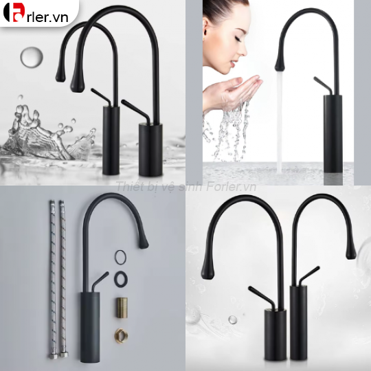 Vòi Lavabo Cổ Ngỗng 2 Kích Thước Nóng Lạnh FORLER