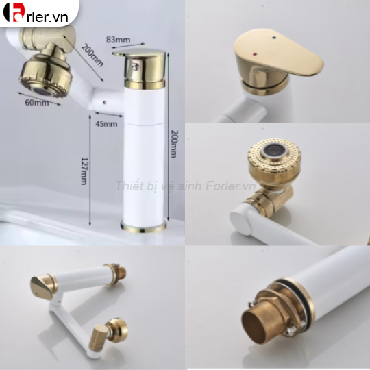 Vòi Lavabo Xoay 360 2 Kích Thước 20cm & 30cm FORLER