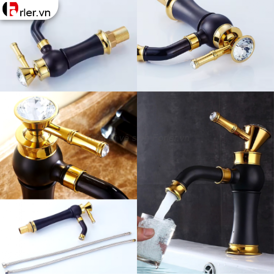 Vòi Lavabo Kim Cương 2 Kích Thước 20cm và 30cm Sang Trọng Cao Cấp FORLER