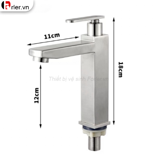 Vòi Lavabo Vuông 20cm 30cm Lạnh FORLER